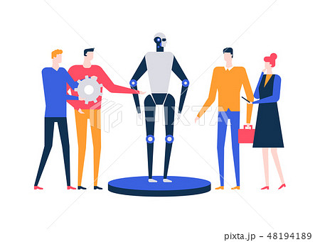 Artificial intelligence - flat design style colorful illustration 48194189