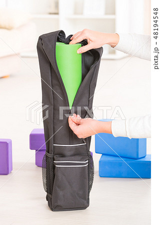 Yoga mat inside a special yoga bag Yoga mat inside a special yoga bag 48194548