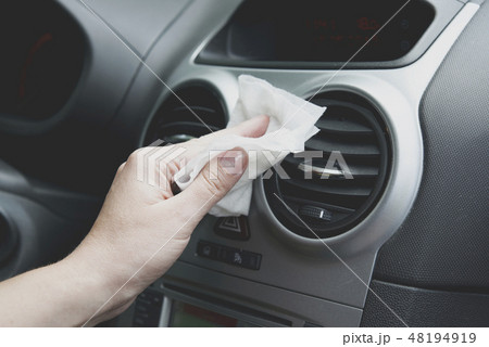 Cleaning car interior with cloth Cleaning car interior with cloth 48194919
