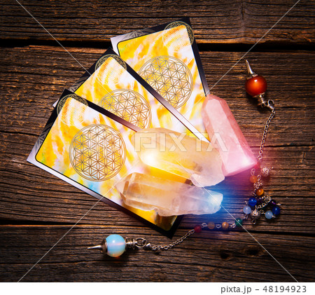 Tarot cards on a board 48194923
