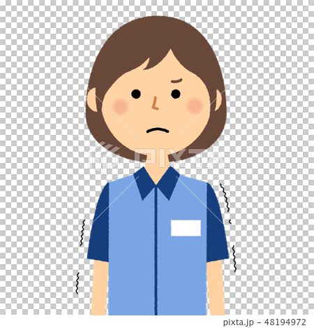 女性店員　悔しい 48194972