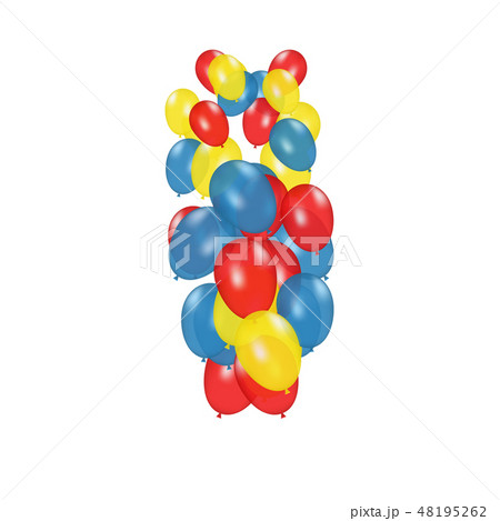 Color composition of vector realistic balloons isolated on white background. Balloons isolated. For Color composition of vector realistic balloons isolated on white background. Balloons isolated. For 48195262