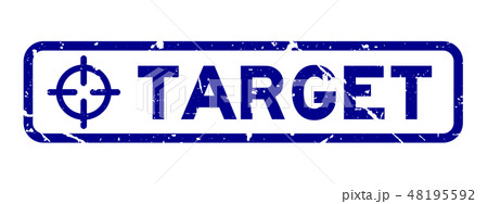 Grunge blue target word square rubber seal stamp Grunge blue target word square rubber seal stamp 48195592