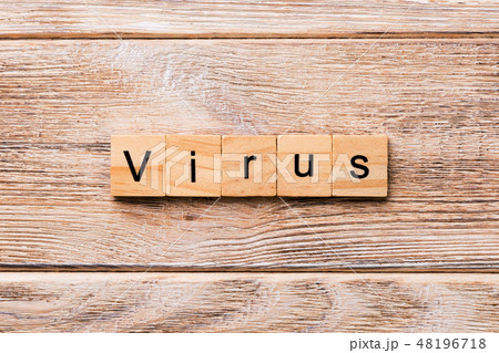 virus word written on wood block. 48196718