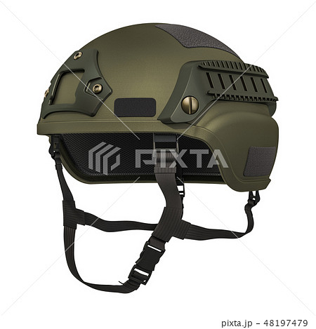 Military Helmet 3d Renderingのイラスト素材