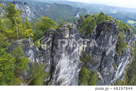 Bastei rock formation in Saxon Switzerland,Germany 48197844