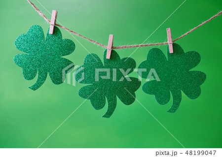 St. Patrick's Day theme with decorations 48199047