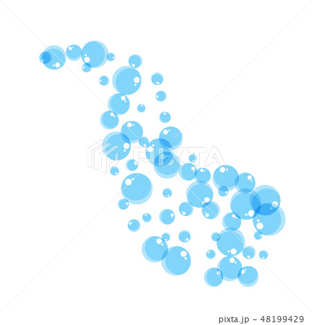 Flying bubbles of soap suds Flat vector Flying bubbles of soap suds Flat vector 48199429