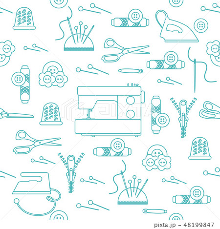 Sewing and needlework seamless pattern 48199847