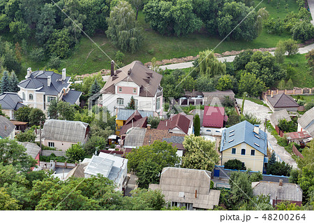 Kiev city suburb view from above, Ukraine. 48200264