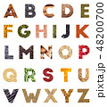 Food alphabet letter made of herbs and spices 48200700
