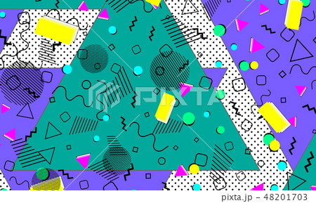Pop art color background. Memphis pattern. Pop art color background. Memphis pattern. 48201703