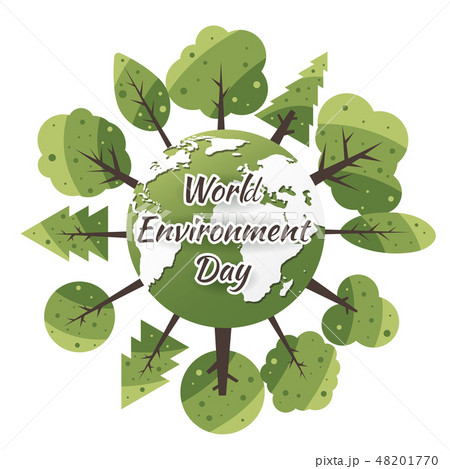 World Environment Day concept with Save the world 48201770