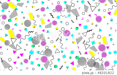 Pop art color background. Memphis pattern Pop art color background. Memphis pattern 48201822
