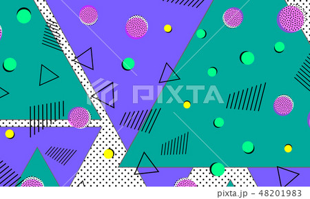 Pop art color background. Memphis pattern Pop art color background. Memphis pattern 48201983
