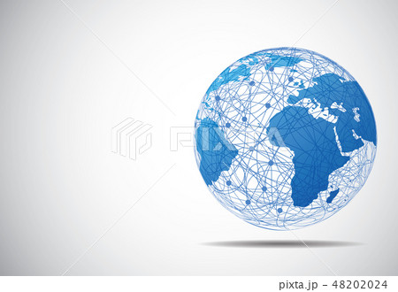 Global network connection. World map point Global network connection. World map point 48202024