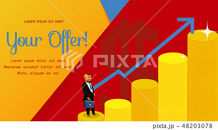 Successful Businessman Vector Banner Template Successful Businessman Vector Banner Template 48203078