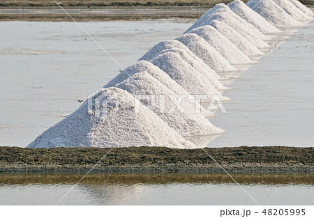 塩田、天日塩田の風景（Landscape of Salt Field, Salt Farm）の写真