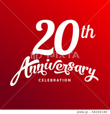20th anniversary flat calligraphic card template 20th anniversary flat calligraphic card template 48206180