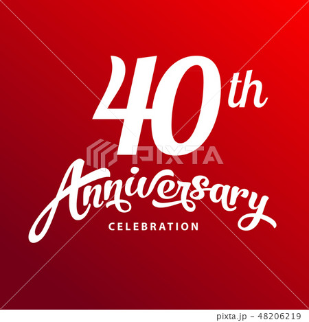 40th anniversary flat calligraphic card template 40th anniversary flat calligraphic card template 48206219