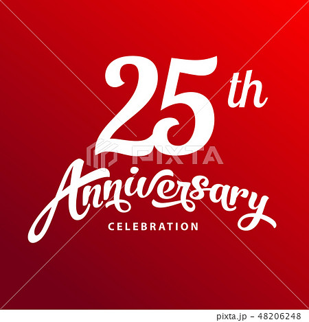 25th anniversary flat calligraphic card template 25th anniversary flat calligraphic card template 48206248
