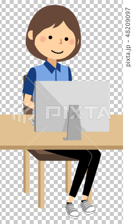 女性店員 PC 女性店員 PC 48209097