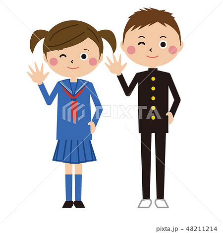 Girls With Pop Hands Raising Hands Of Student Stock Illustration