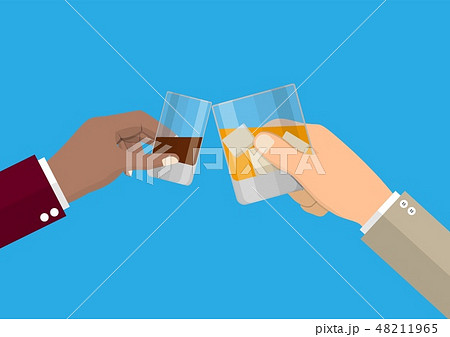 Hands holding glasses 48211965