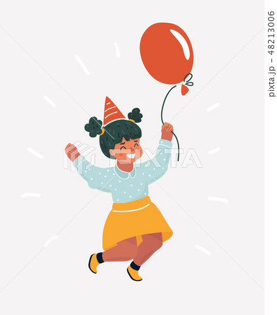 Girl Child jumping. 48213006