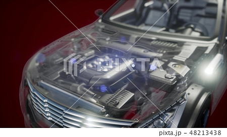 engine and other parts visible in car 48213438