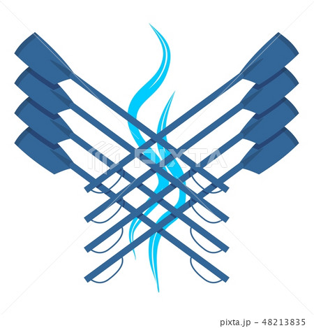 Vector logo for rowing club in blue 48213835