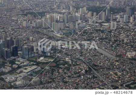 Aerial view of Manila city with skyscrapers Aerial view of Manila city with skyscrapers 48214678