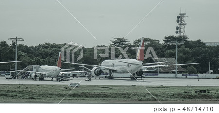 Passenger airplane at Manila Airport, Philippines Passenger airplane at Manila Airport, Philippines 48214710