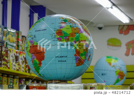 World globe models for sale at bookstore World globe models for sale at bookstore 48214712