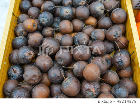 Frozen pear fruits at local market Frozen pear fruits at local market 48214878