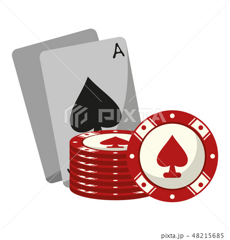 Casino cards with chips Casino cards with chips 48215685