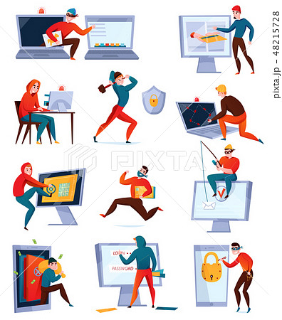 Hacker Icon Set 48215728