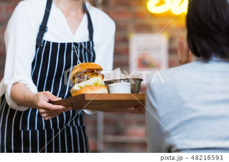 カフェ カフェバー レストラン 若い女性 カフェ カフェバー レストラン 若い女性 48216593