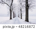 Snow road in winter 48216872