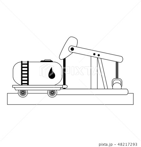 Petroleum refinery pump black and white 48217293