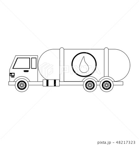 petroleum oil cargo truck black and white petroleum oil cargo truck black and white 48217323