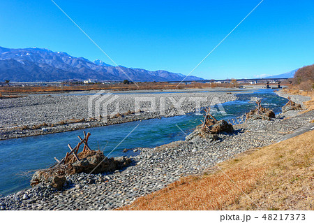 ■ 聖牛 ■ 信玄堤 ■ 武田信玄 ■ 山梨県 ■ 快晴 48217373