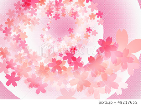 桜吹雪aのイラスト素材