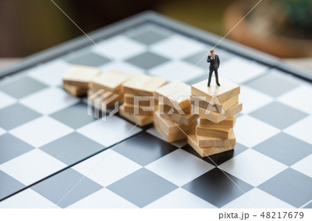 Miniature people businessmen standing Investment Miniature people businessmen standing Investment 48217679