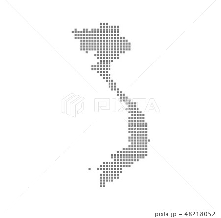 Pixel map. Vector dotted map. 48218052