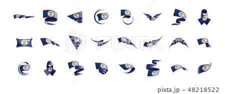 Belize flag, vector illustration on a white background Belize flag, vector illustration on a white background 48218522