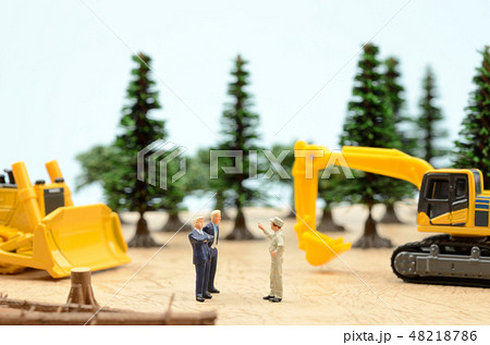 建設機械と人物 建設機械と人物 48218786