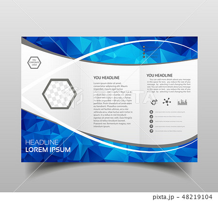 Vector modern tri-fold brochure Vector modern tri-fold brochure 48219104