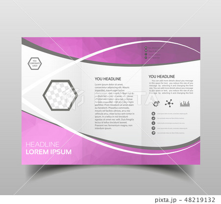 Vector modern tri-fold brochure design Vector modern tri-fold brochure design 48219132