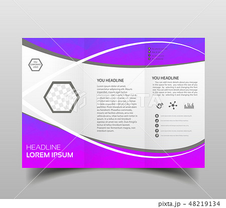 Vector modern tri-fold brochure design 48219134